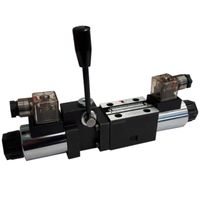 NG6 12V Cetop 4/3 stuurventiel met handbediening, ABT verbonden P gesloten