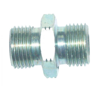 Dubbele nippel 1/2" BSP 1/16 met smoring