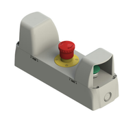 Tweehandbediening met noodstop