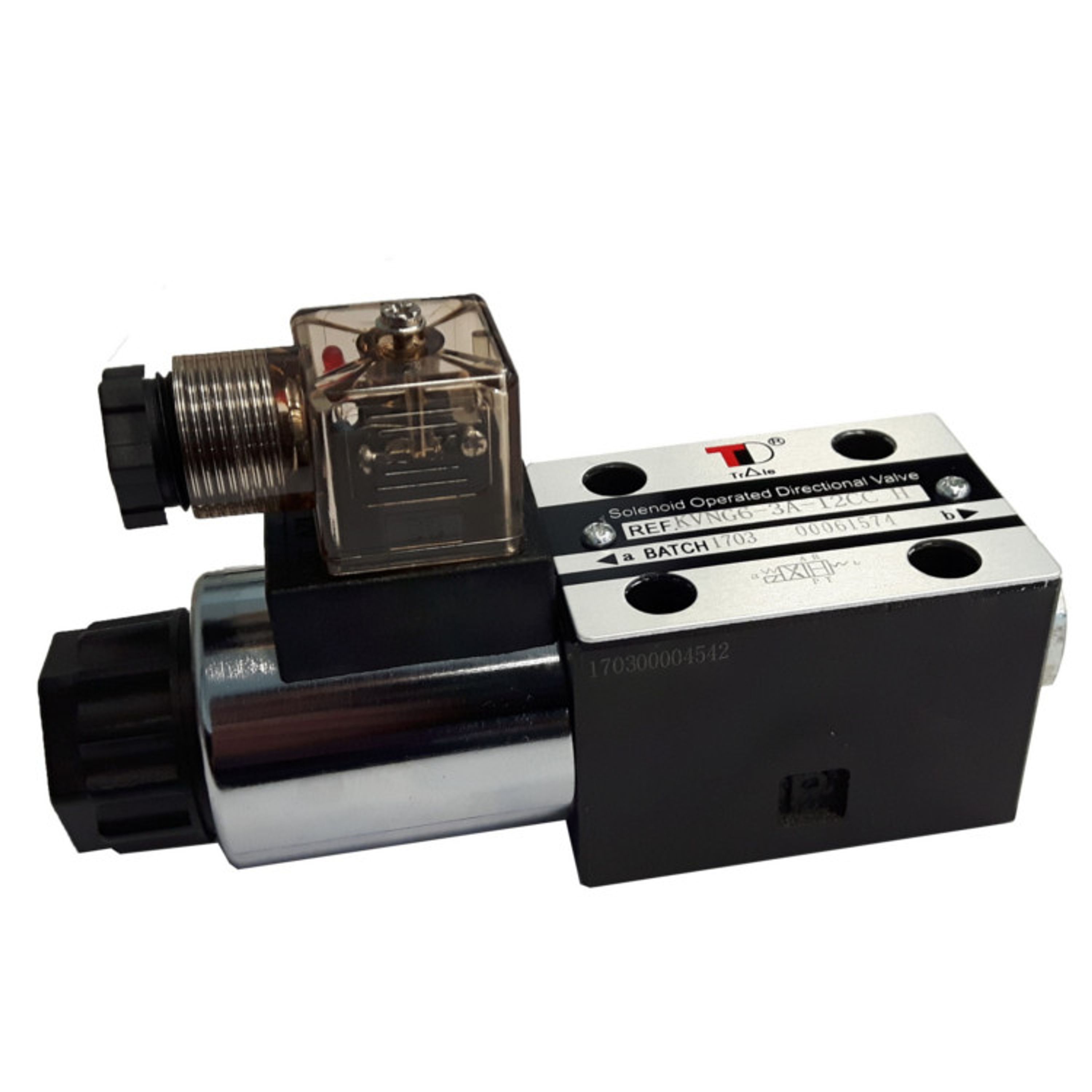 NG6 24V Cetop Elektrisch 4/2 stuurventiel, H-middenstand spool 3B