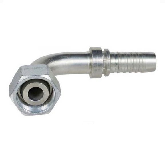 RVS 5/8 DN perskoppeling haaks 90° 18L M26x1,5 met o-ring