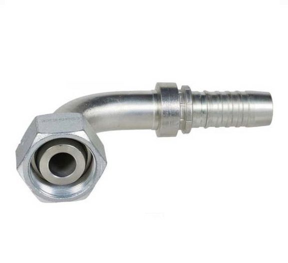 RVS 1/4 DN perskoppeling haaks 90° 10S M18x1,5 met o-ring