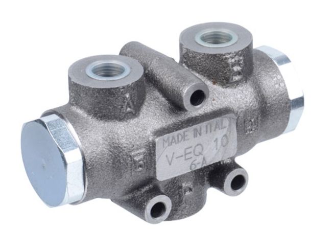 Dubbelwerkende volumesplitsventiel V-EQ 50 1/2" 80 L/min