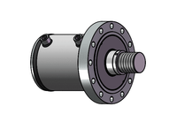 Dubbelwerkende cilinder 250x130x100 met frontflens 100 ton