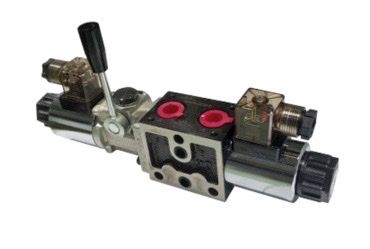 Stapelbaar stuurventiel elektrisch-handbediend 3/8" 12VDC 40l/min ABT verbonden P gesloten