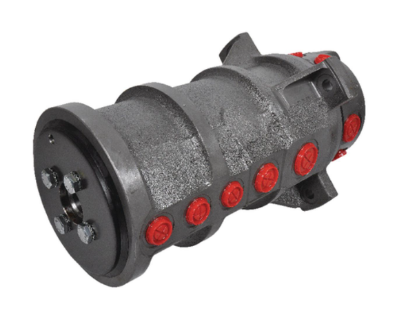 Draaidoorvoer RC Ø100mm BSP 2x1" - 2x 3/4" - 6x1/2"