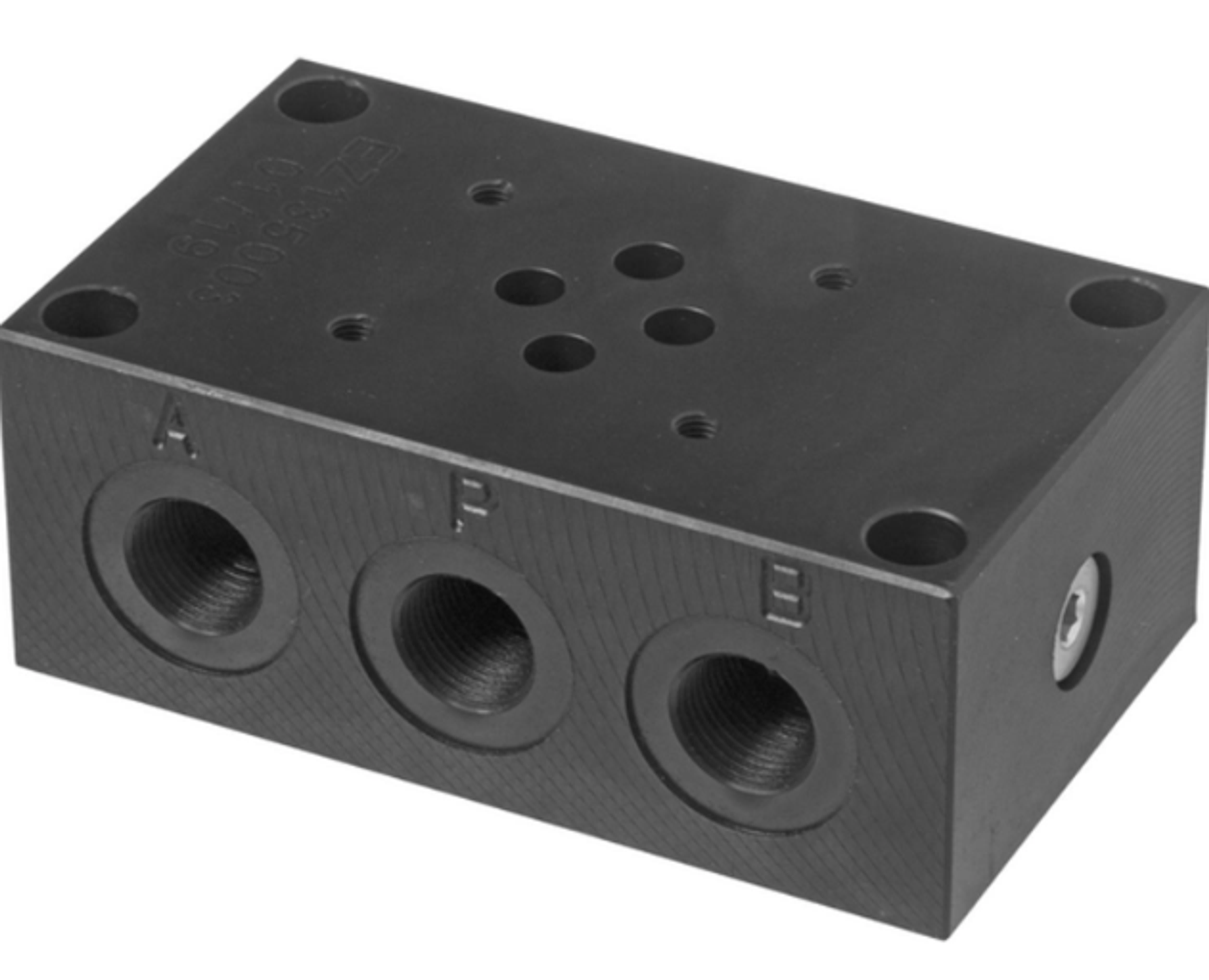 Voetplaat ES-3-D-3/8-L zijaansluiting APB<>T 35L/min 310bar 3/8"