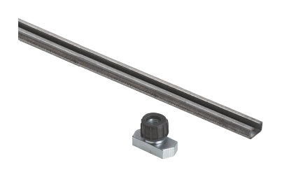 Montagerail 1m 11 x 28 voor buisklemmen