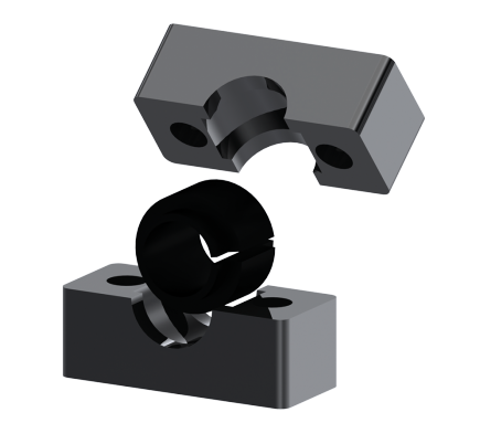 Buisklem met trillingsdemper 28 mm