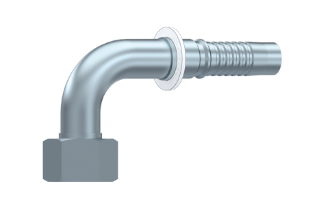 Interlock perskoppeling 90º M36X2 female 3/4" DN met wartel en o-ring