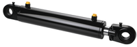 Hydrauliekcilinder 40x25x100 dubbelwerkend met instelbaar gelenkoog
