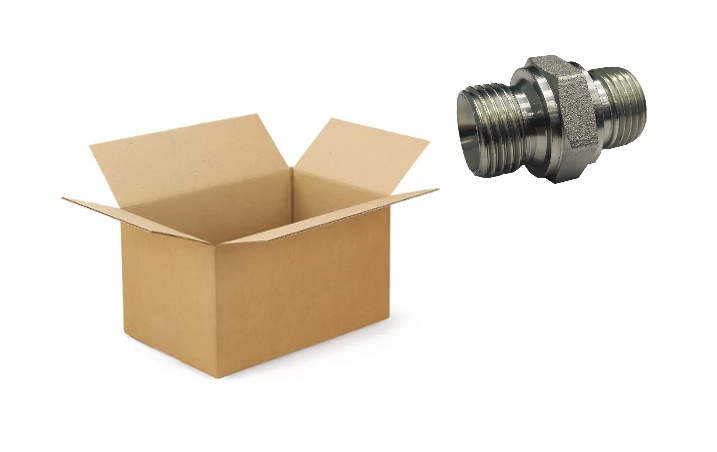 Rechte koppeling 3/8" BSP male voordeelverpakking 100 stuks