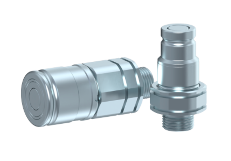 Flat face snelkoppeling L male, BG-maat 1