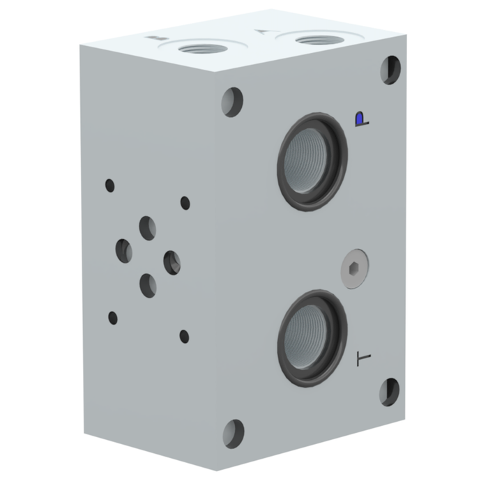 Modulair cetop NG6 blok met A-B aan zijkant