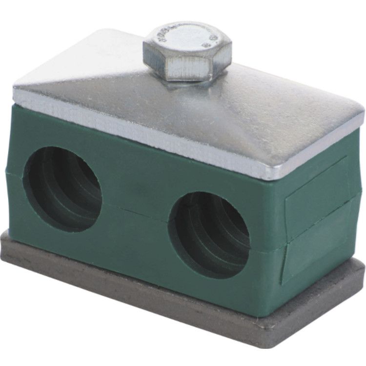 Versterkte buisklem dubbel compleet 10 mm