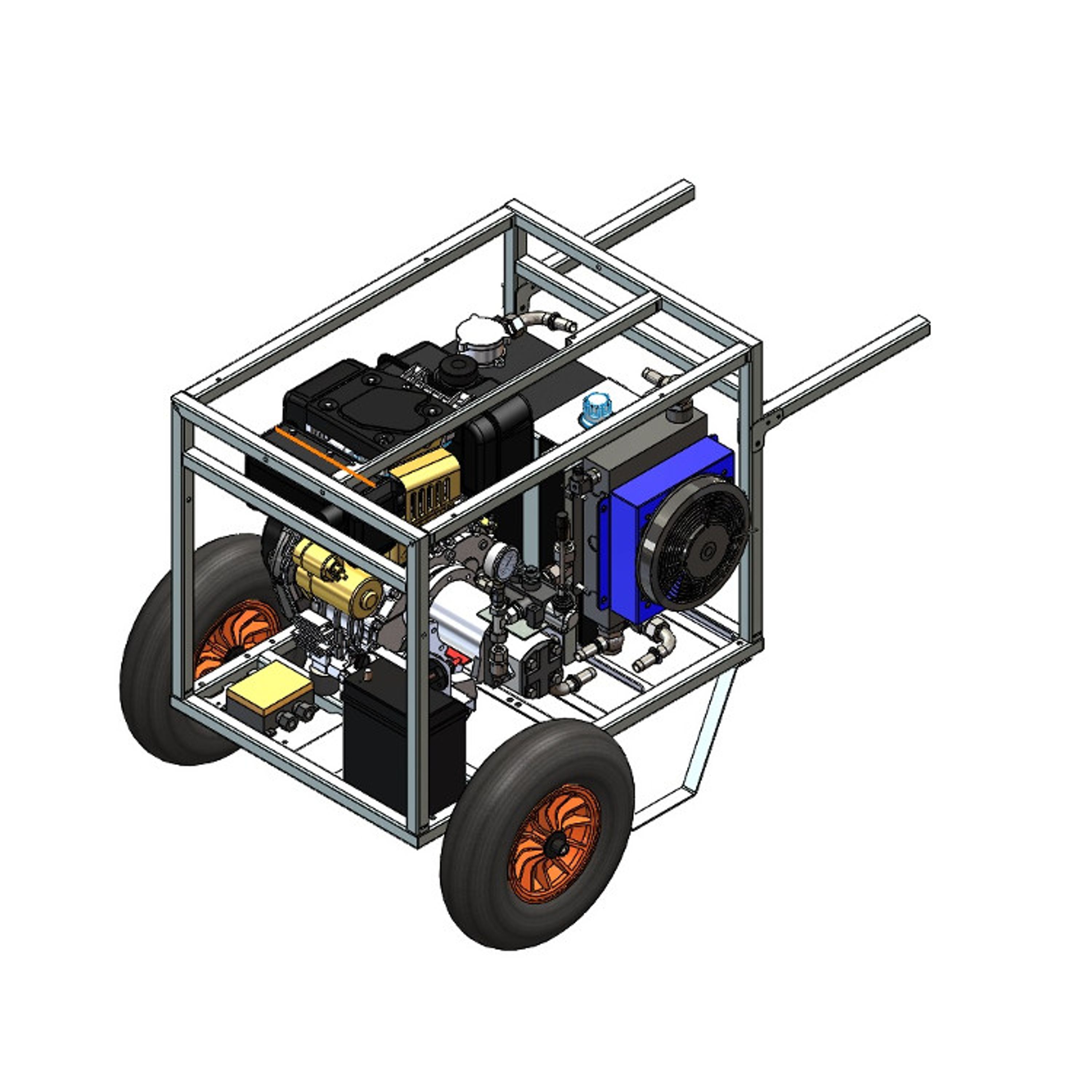 Hydrauliek aggregaat/powerpack met 10pk Yanmar dieselmotor complete set