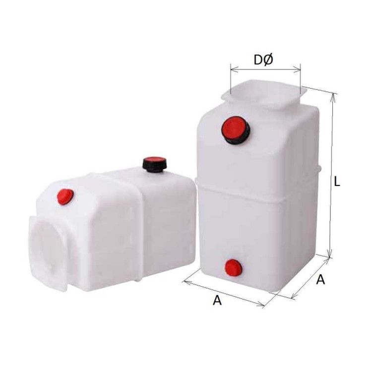 8L Mini powerpack tank plastic horizontaal en verticaal