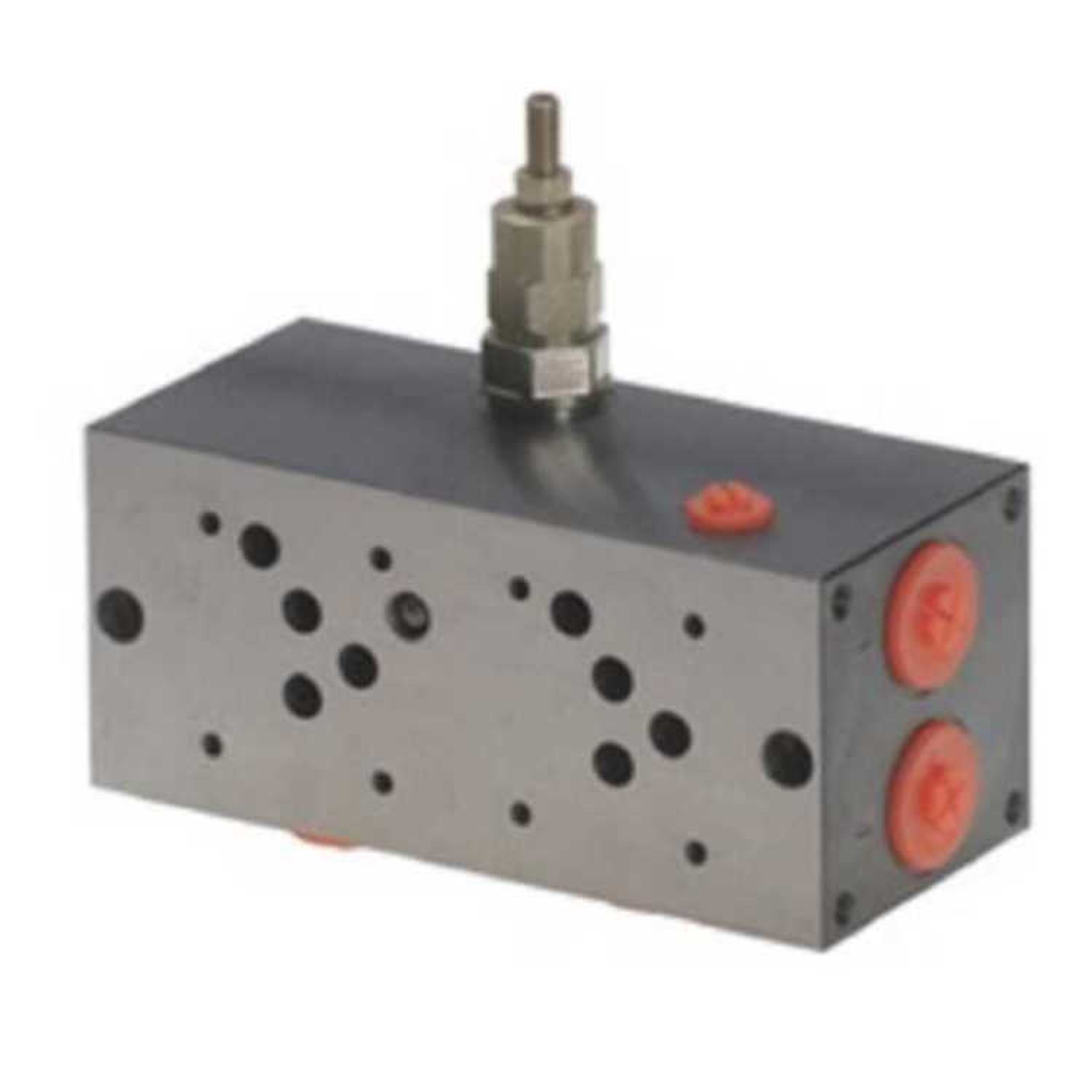 NG10 voetplaat (parallel), 2 voudig, met overdruk en boven- en zij aansluiting