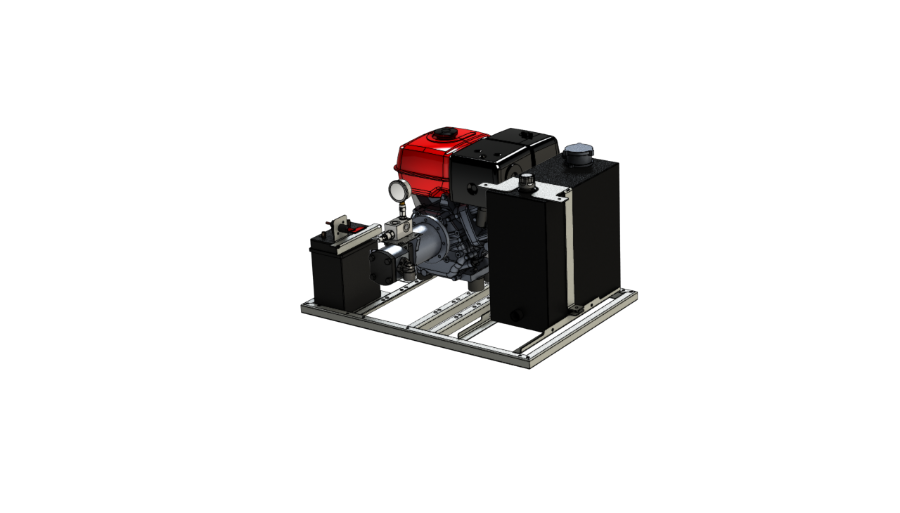 Hydraulic power unit with 13 HP petrol engine | 4.5cc pump | 30 liter tank