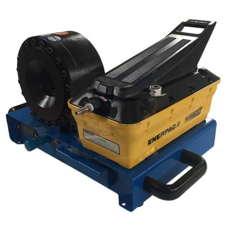 Mobile hose crimping machine pneumatically operated 1/4" - 1" BSP