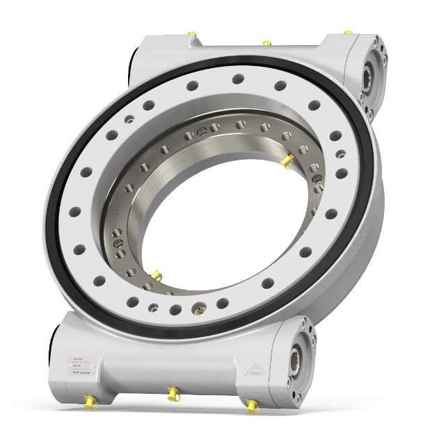 Hydraulic slewing ring with two worm gears 1:90 outer diameter 700mm