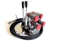 Tractor hydraulic kit with 2 section double acting control valve